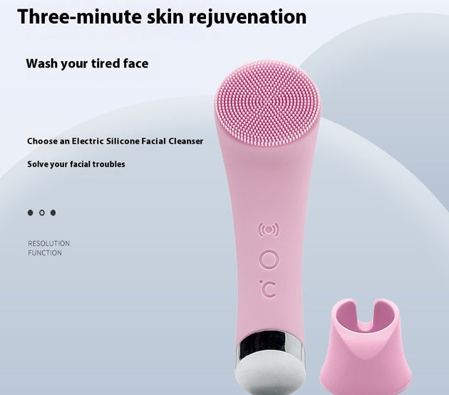 Silicone Face Cleansing Brush Facial Cleansing Brush Electric Facial Brush Vibration Heating
