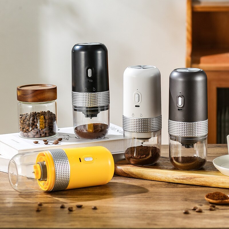 Electric Coffee Bean Grinder USB Charging Mini Coffee Bean Mill Grinder Espresso Spice Grinder For Kitchen