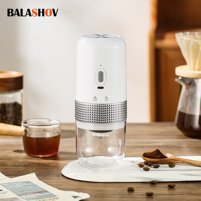 Electric Coffee Bean Grinder USB Charging Mini Coffee Bean Mill Grinder Espresso Spice Grinder For Kitchen