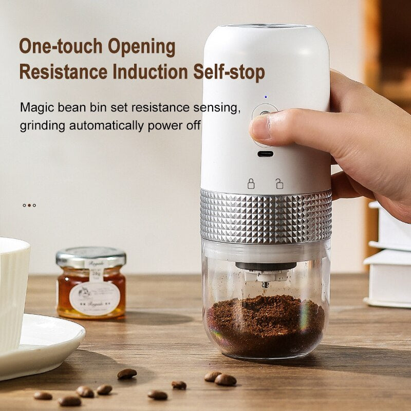 Electric Coffee Bean Grinder USB Charging Mini Coffee Bean Mill Grinder Espresso Spice Grinder For Kitchen