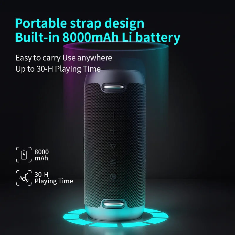 Top: A90 Bluetooth Speaker 60W Output Power Bluetooth Speaker with Class D Amplifier Excellent Bass Performace camping speaker