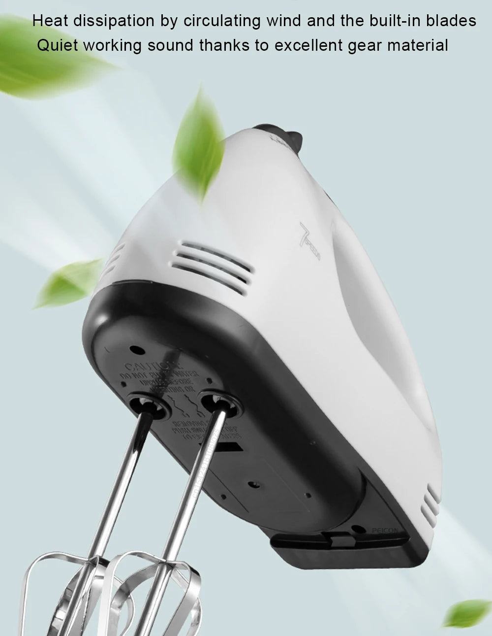 Electric Egg Beater Handheld Food Cake Bread Baking Dough Mixer for Kitchen Cooking 7 Speed Cream Egg White Blender Dough Mixer