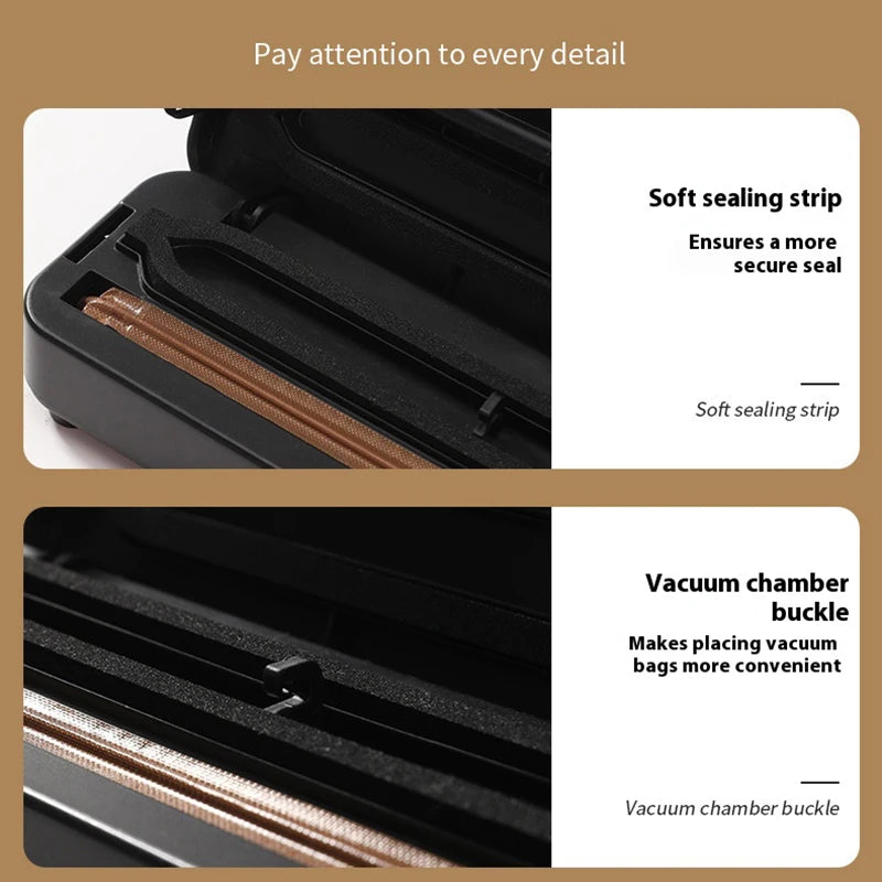 Automatic Packaging Machine for Home Kitchen Food Vacuum Sealer Electric Portable Household Food Sealing Packaging