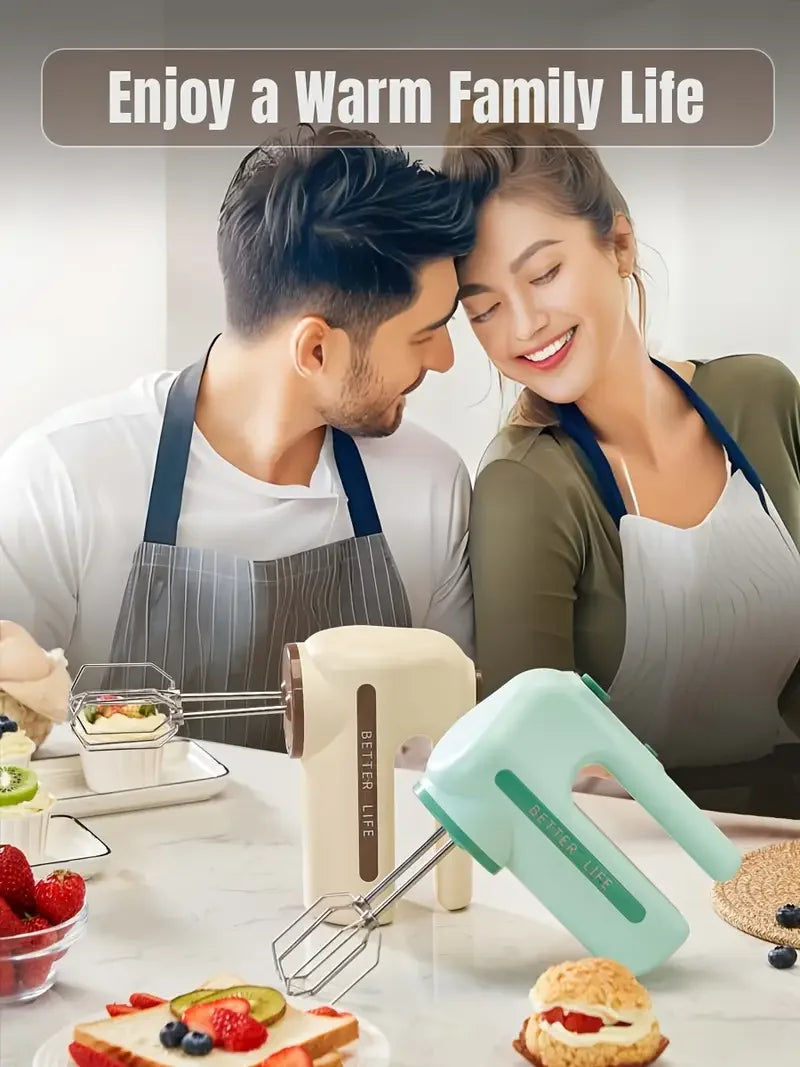 MI Cordless Electric Hand Mixer 5 Speed With Two Detachable Whisks For Kitchen Baking