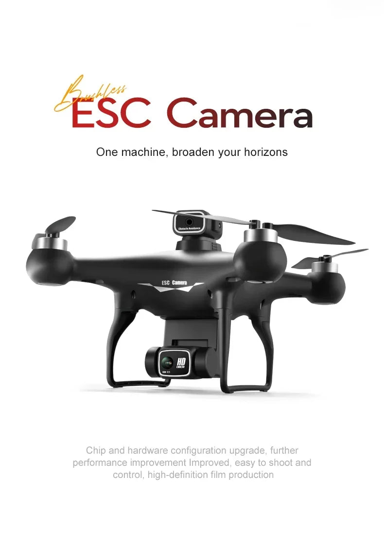 S116 MAX Drone Professional with 3 Batteries 8K Dual Camera Optical Flow Brushless 360° Obstacle Avoidance WIFI FPV RC Dron Toys