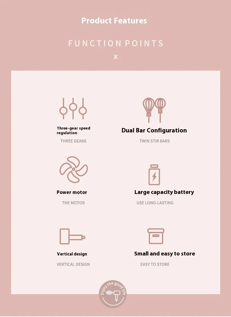 Hot Selling Portable Rechargeable Electric Hand-held Egg Beater Stainless Steel Mini Egg Whisk Electric Food Mixer for Kitchen