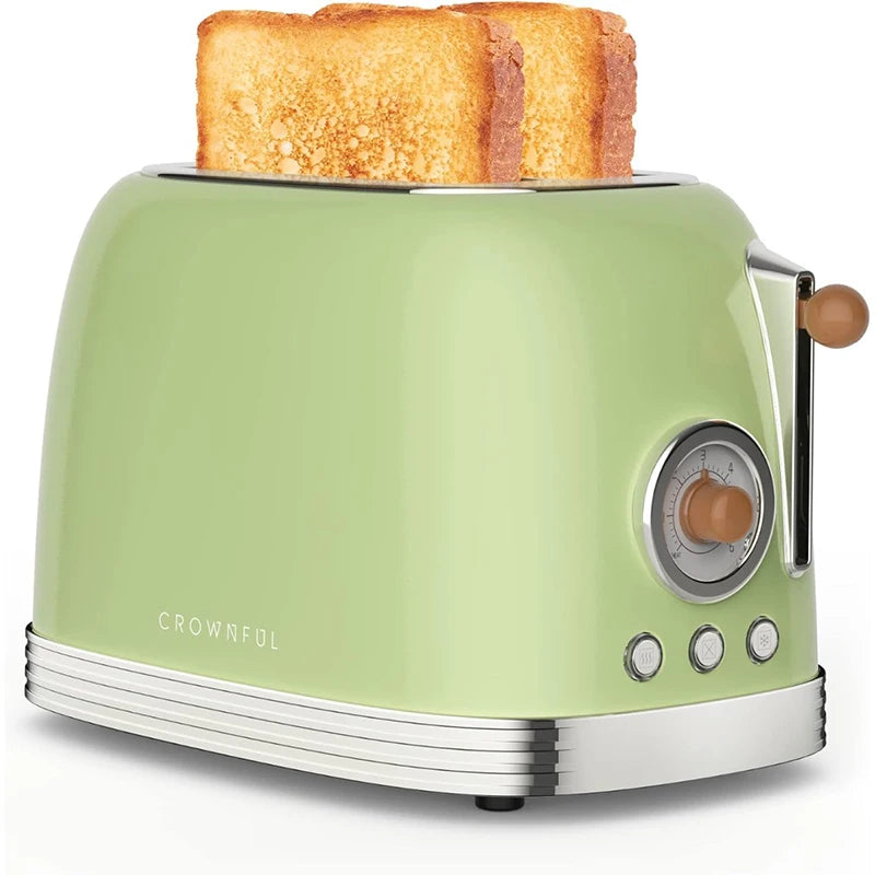 Crownful 2 Slices Bread Toaster for Sandwiches Waffles Extra Wide Slot Toasters Electric Kitchen Double Oven 120V Mini Toaster