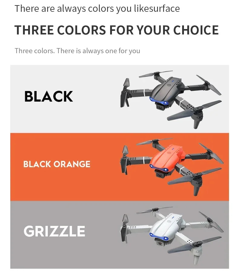 New E99Pro RC Drone 4K Professinal With 1080P Wide Angle HD Camera Foldable Helicopter WIFI FPV Height Hold Gift Toy
