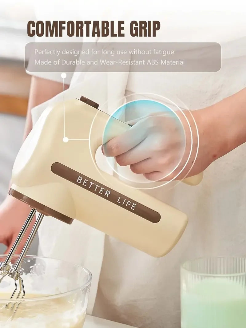 MI Cordless Electric Hand Mixer 5 Speed With Two Detachable Whisks For Kitchen Baking