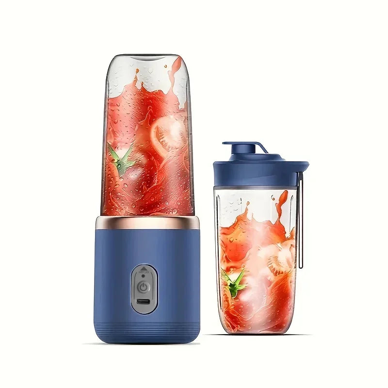 2-in-1 portable blender and juicer with 6 blades, USB charging, suitable for slush, milkshakes, and ice drinks, Thanksgiving