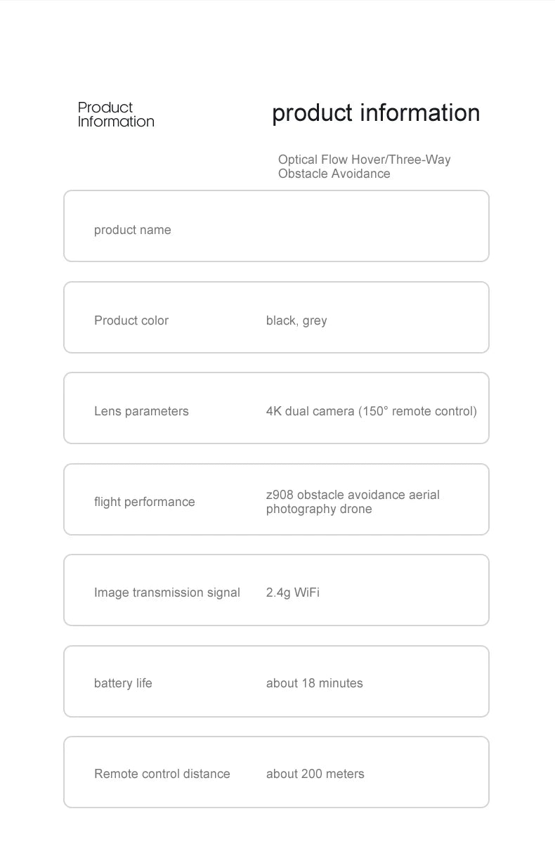 For Xiaomi Z908 Pro /MAX Drone 8K Professional Dual Camera GPS Avoidance Quadcopter Optical Flow Localization 3-side avoidance