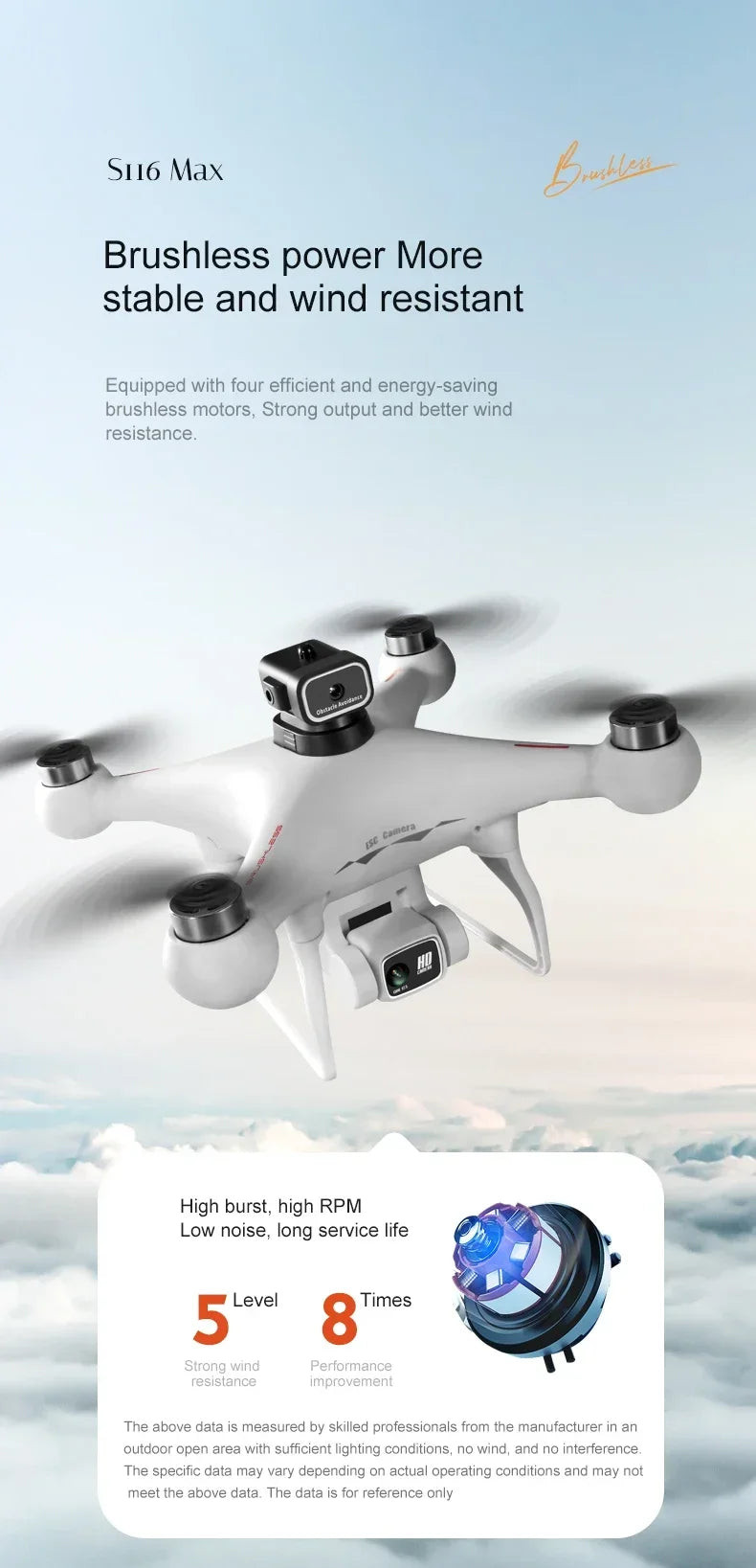 S116 MAX Drone Professional with 3 Batteries 8K Dual Camera Optical Flow Brushless 360° Obstacle Avoidance WIFI FPV RC Dron Toys
