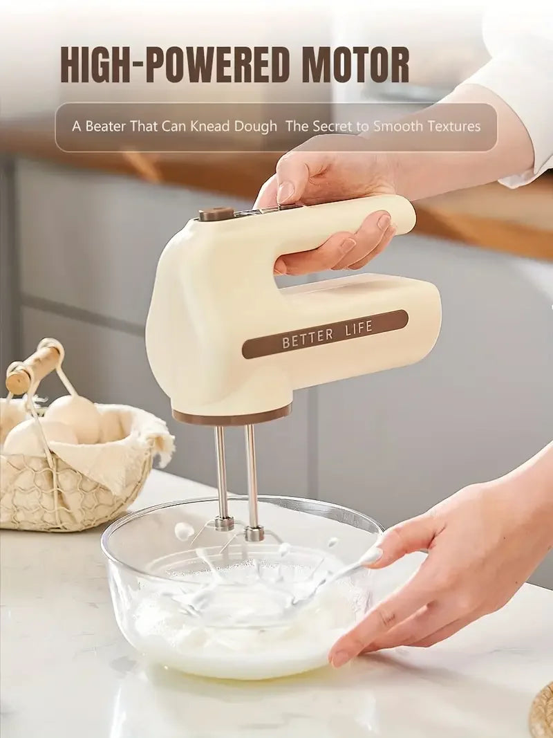 MI Cordless Electric Hand Mixer 5 Speed With Two Detachable Whisks For Kitchen Baking