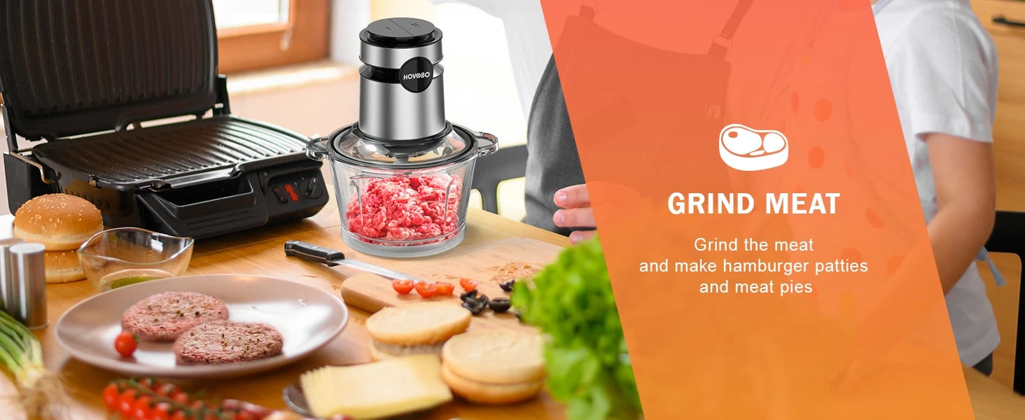 2 Speeds  500W Electric Food Processor 2L Meat Grinder Mincer kitchen Blender Food Processor Slicer Vegetable Food Chopper Meat