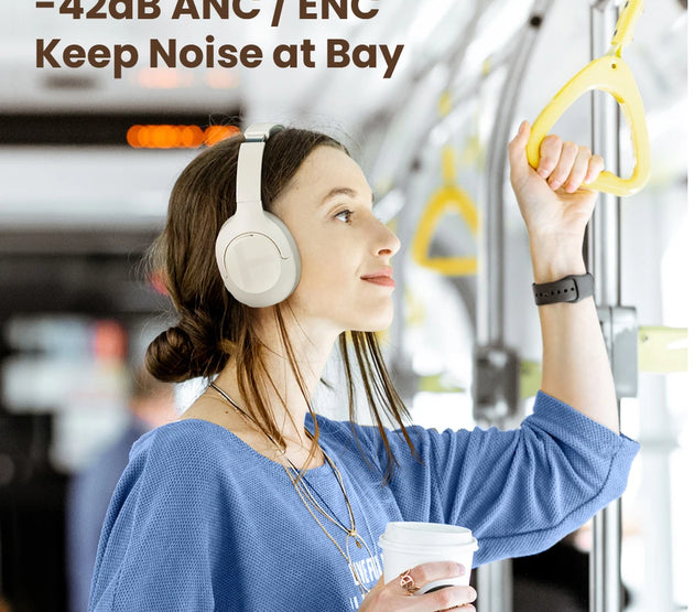 HAYLOU S35 ANC Wireless Headphones Over-ear 42dB ANC Headphone Bluetooth 5.2 40mm Dynamic Driver 60-hour Battery Life Earphones
