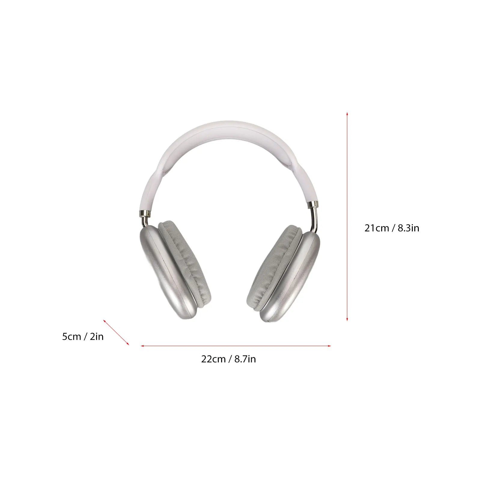 Bluetooth Headphone HiFi  Bass Built in Mic Support Memory Card Wireless Headset for Running Travel White Sports Headphone