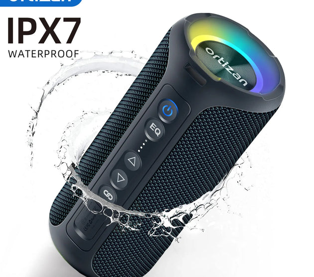 Ortizan Bluetooth Speakers 40W Enhanced Bass Portable Outdoor Wireless Speaker 30Hrs IP7 Waterproof Shower Speaker Bluetooth 5.3