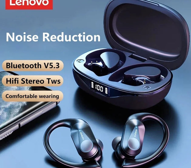 Original Lenovo LP75 TWS Bluetooth V5.3 Headphones Wireless LED Digital Display Earphones Noise Reduction Waterproof Headset New