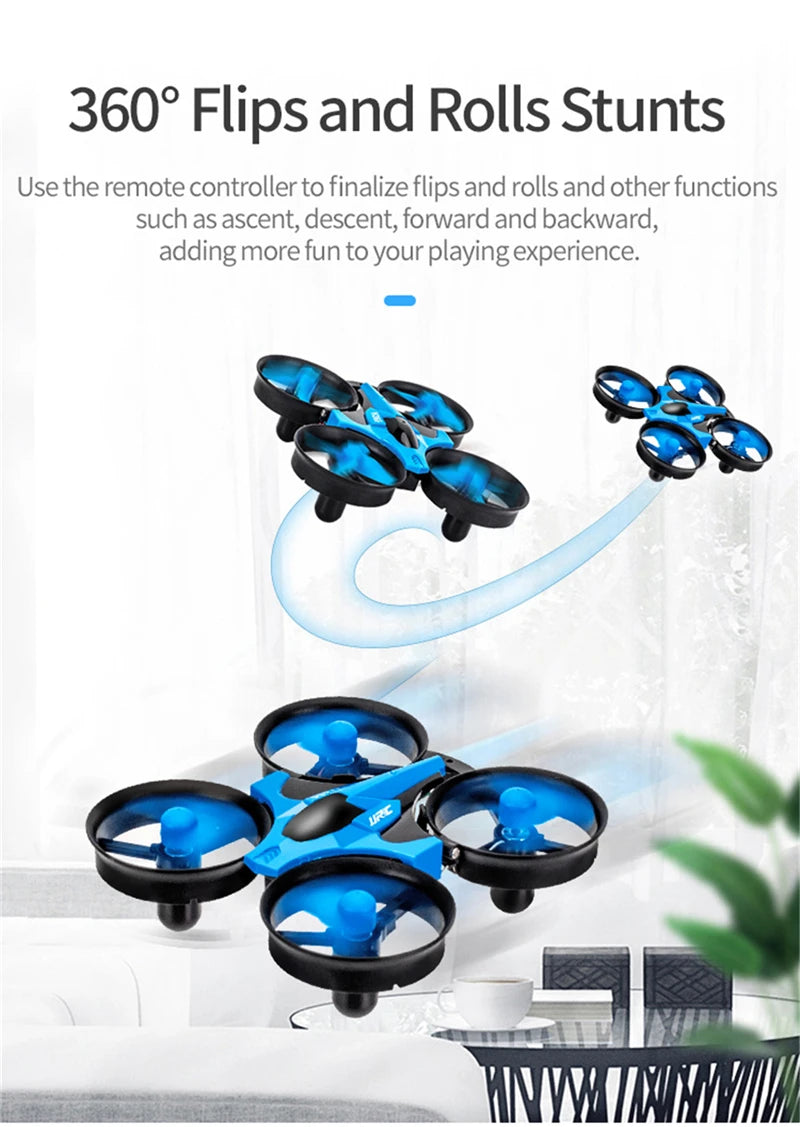 Upgraded JJRC H36F Mini Drone Helicopter 2.4G 4CH 6-Axis Gyro Speed 3D Flip Headless Mode RTF Boat Car Water Ground Air  3-mode