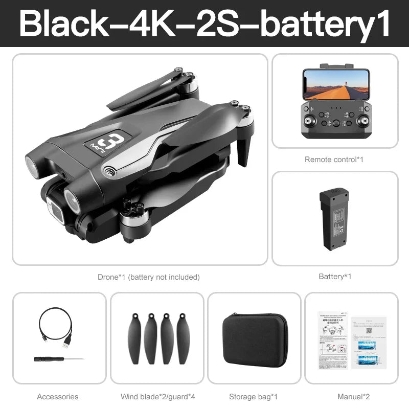 For Xiaomi Z908 Pro /MAX Drone 8K Professional Dual Camera GPS Avoidance Quadcopter Optical Flow Localization 3-side avoidance