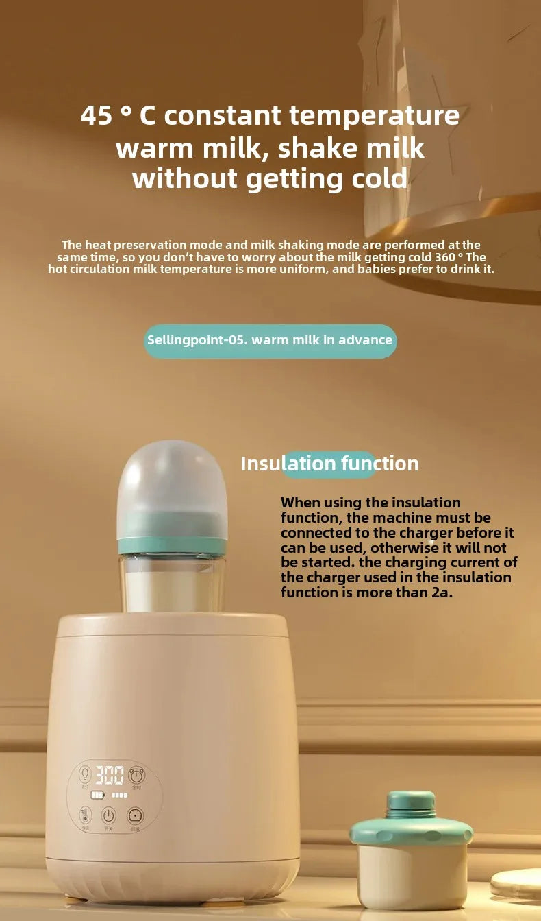 Baby Smart Electric Milk Shaker Automatic Temperature Control Milk Frother Integrated Heated Milk Stirrer Home Appliance