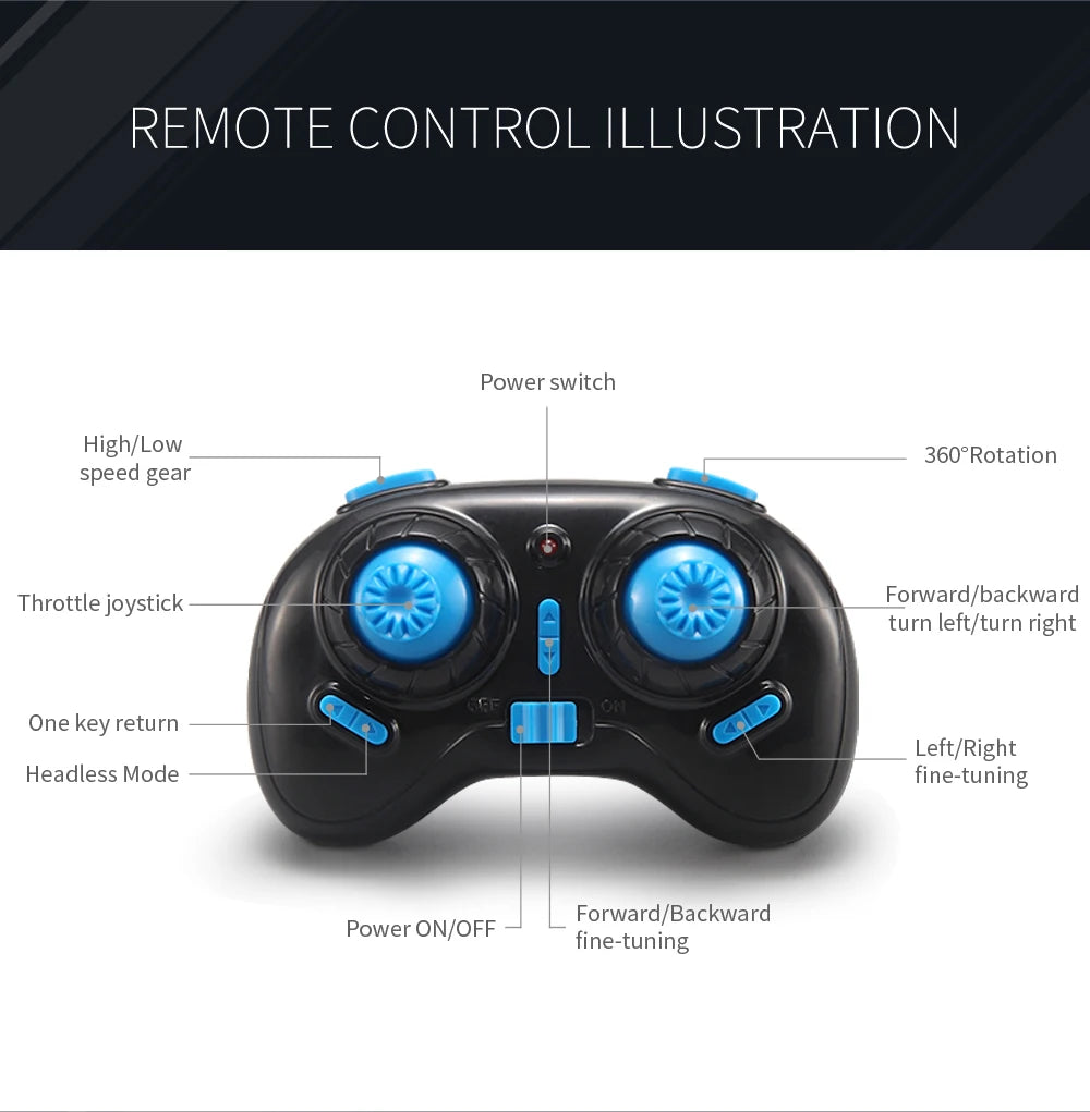 Jjrc H36 Mini Rc Drone Anti-collision 6-Axis Headless Mode Helicopter 360° Flip Remote Control Quadcopter Toys Drone for Kids