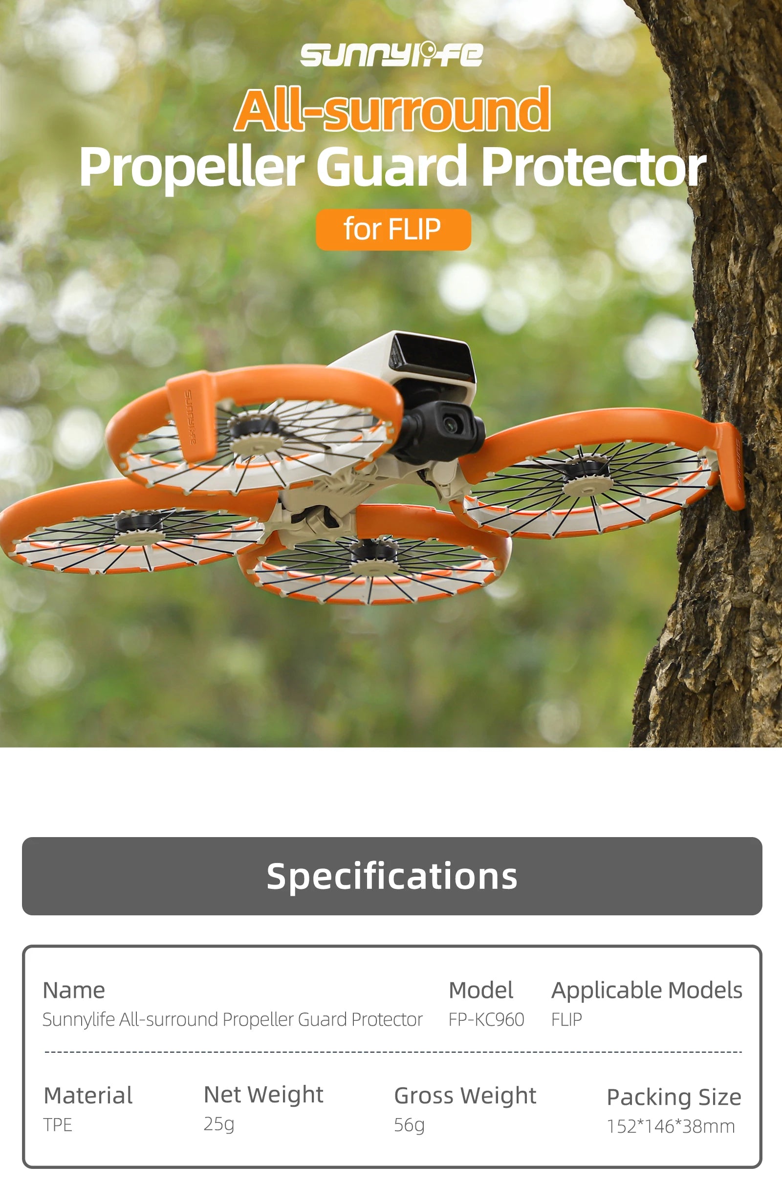protective guard cage for Dji Flip Case Propeller Guard Quick Release Arms Anti-collision Ring Props Protector Cover Accessories