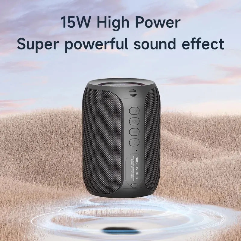 ZEALOT S32PRO 15W Portable Bluetooth 5.2 Speaker Outdoor Waterproof Wireless TWS Mini Column Box Speaker Outdoor TF Card
