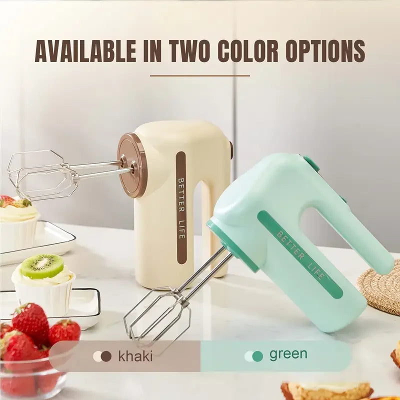MI Cordless Electric Hand Mixer 5 Speed With Two Detachable Whisks For Kitchen Baking