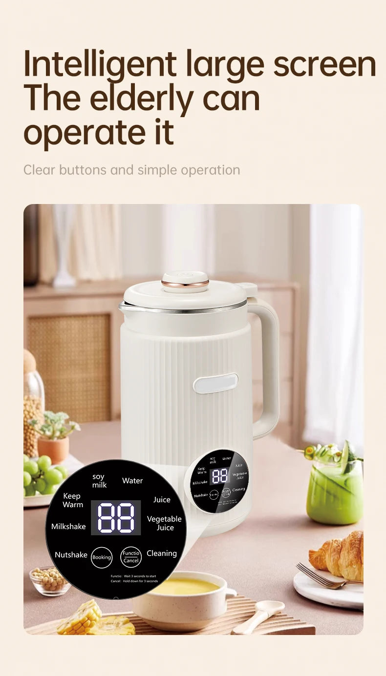 Blender with Heating Function  Soybean Milk Maker - Wall Breaking Technology for Easy Nutritious Beverage Preparation at Home