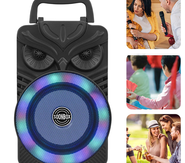 HiFi Bluetooth-Compatible Speaker Support TF Card HiFi Stereo Subwoofer RGB Light FM Aux Portable Wireless Loudspeaker