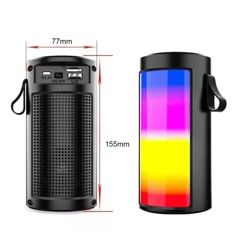 VIKEFON High Quality Wireless Bluetooth Speakers Powerful Portable Sound Box Subwoofer Audio Bass Player Sound System LED Light
