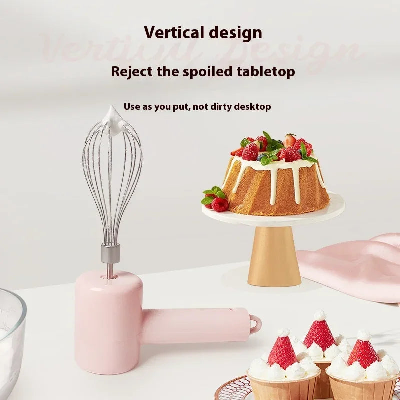 Hot Selling Portable Rechargeable Electric Hand-held Egg Beater Stainless Steel Mini Egg Whisk Electric Food Mixer for Kitchen