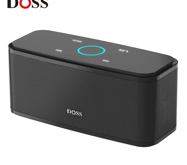 DOSS Bluetooth Speaker SoundBox, Touch Control Sound Box, 12W HD Sound, IPX5 Waterproof, Built-in Mic Hand Free Portable Speaker