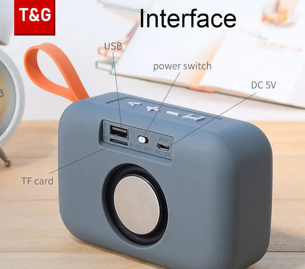 Speaker TG506 Portable Mini Wireless Soundbar Bluetooth 5.0 Outdoor Indoor HIFI Loudspeaker Support TF Card FM Radio Waterproof