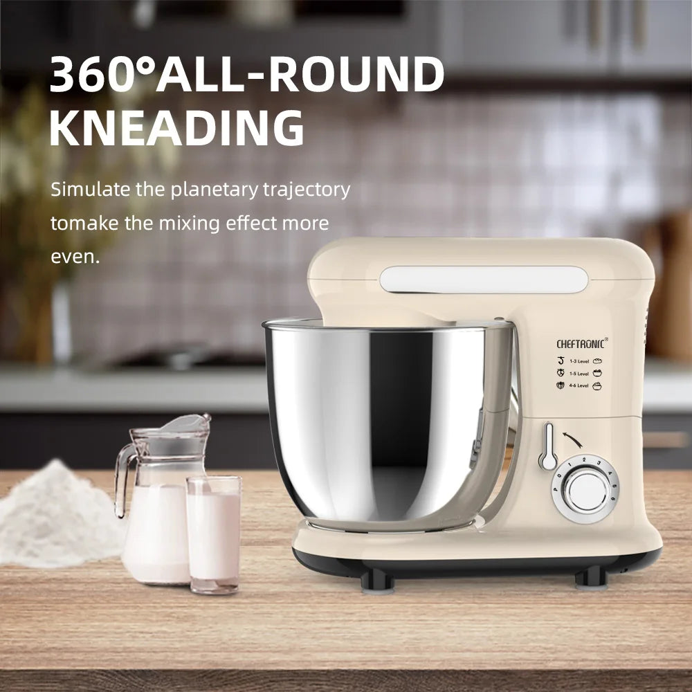 1pc Stand Mixer, Tilt-head Mixers, Kitchen Electric Dough Mixer, For Household Aids, 300W 3.8QT Stainless Steel Bowl, US Plug