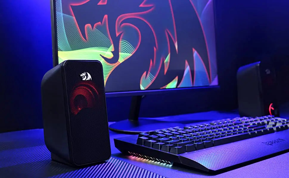 Redragon GS500 Stentor USB PC Gaming 2.0 Channel Stereo Desktop Computer Speaker Backlight