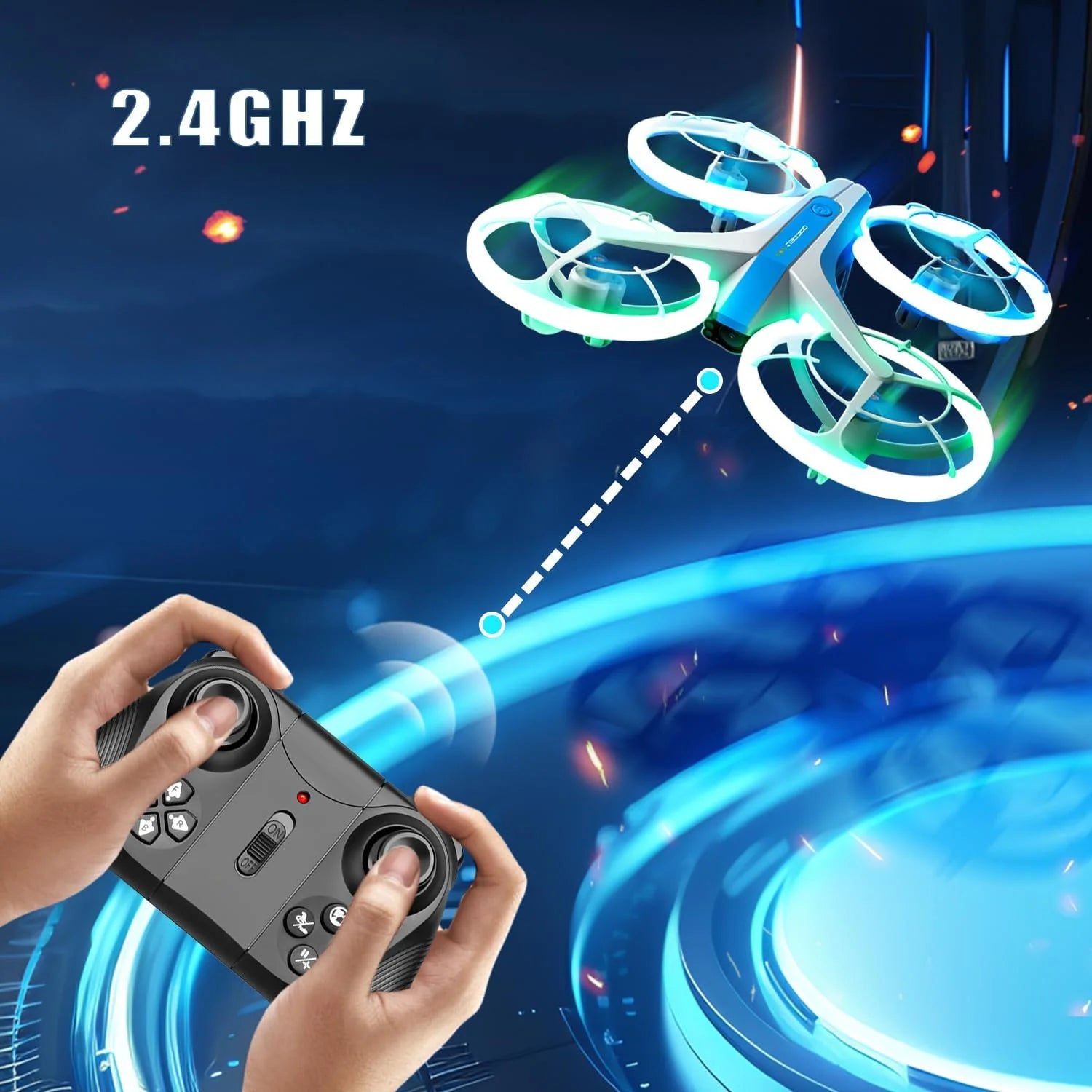 4DRC V33 Drones 8K 4K HD Camera RC Drone with Altitude Hold and Headless Mode RC Quadcopter with LED Light Gift Toy for Kids