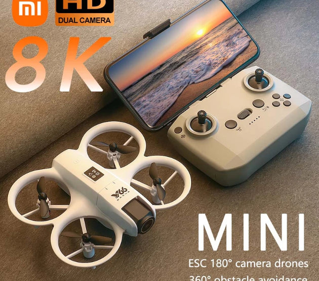 V66 Mini Drone 8K HD Camera Drones WiFi Obstacle Avoidance Foldable Quadcopter RC Helicopter Small Dron Toys for Kids Gift
