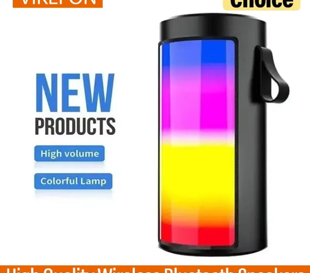 VIKEFON High Quality Wireless Bluetooth Speakers Powerful Portable Sound Box Subwoofer Audio Bass Player Sound System LED Light