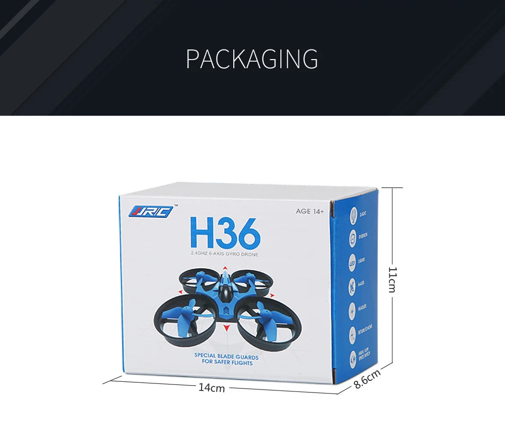 Jjrc H36 Mini Rc Drone Anti-collision 6-Axis Headless Mode Helicopter 360° Flip Remote Control Quadcopter Toys Drone for Kids