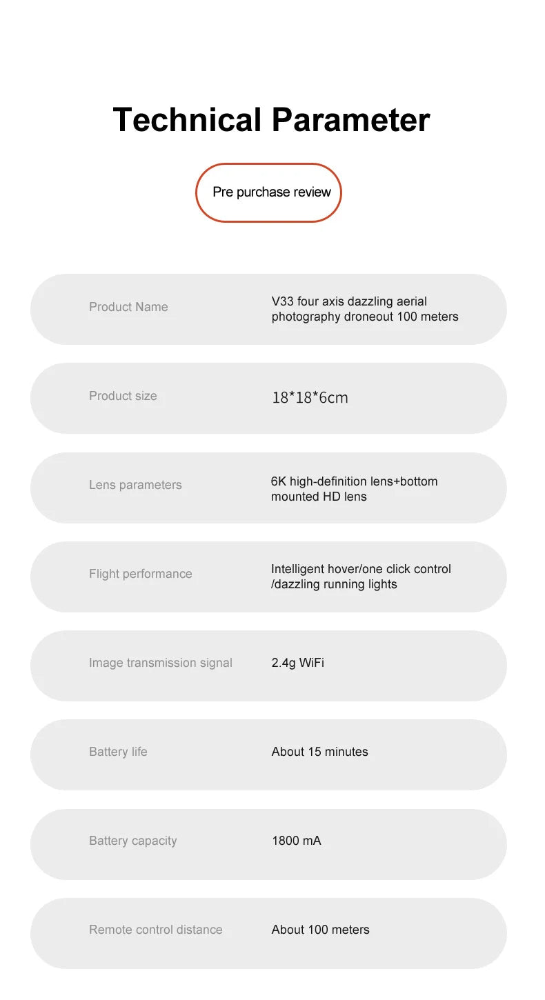 4DRC V33 Drones 8K 4K HD Camera RC Drone with Altitude Hold and Headless Mode RC Quadcopter with LED Light Gift Toy for Kids