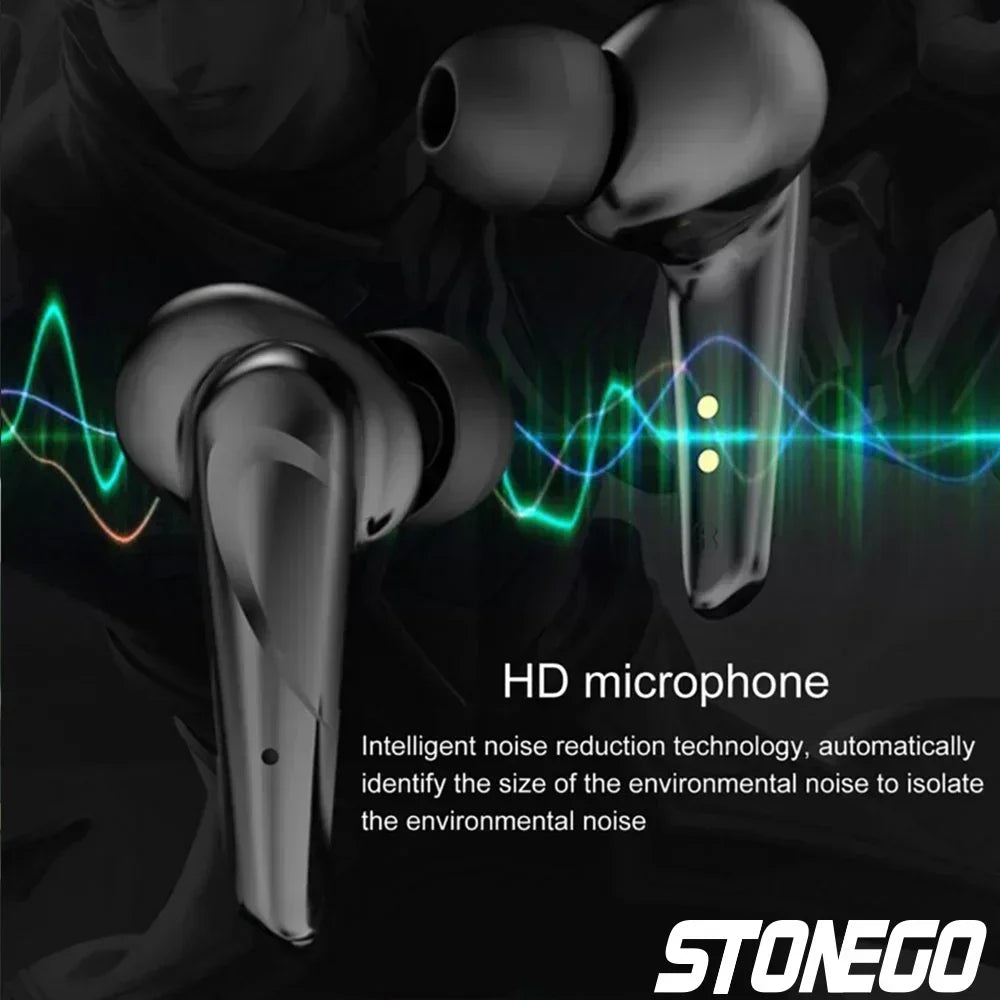 STONEGO TWS Bluetooth 5.0 Sport Earphone Wireless Waterproof Noise Reduction Headphones Games Music Earbuds with Charging Case