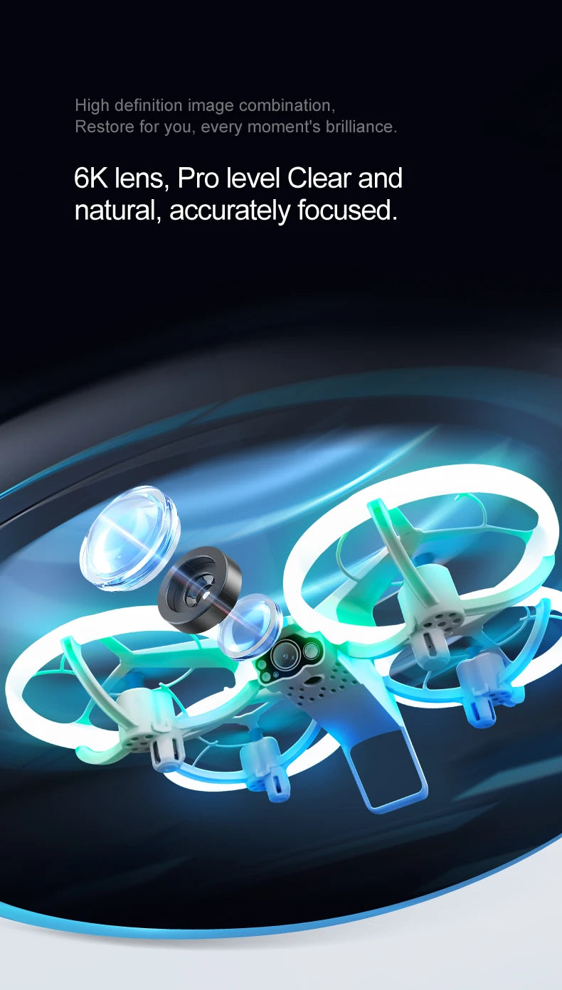 4DRC V33 Drones 8K 4K HD Camera RC Drone with Altitude Hold and Headless Mode RC Quadcopter with LED Light Gift Toy for Kids