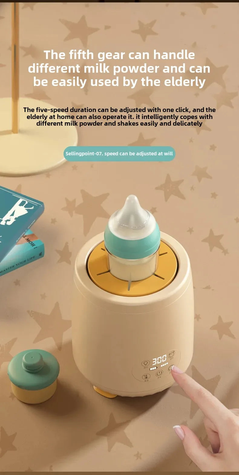 Baby Smart Electric Milk Shaker Automatic Temperature Control Milk Frother Integrated Heated Milk Stirrer Home Appliance