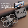 CZ06 Mini Drone for Kids - Rotating Colorful Light RC Quadcopter Aircraft 4K Camera UFO Shape Airplane Toy Gift