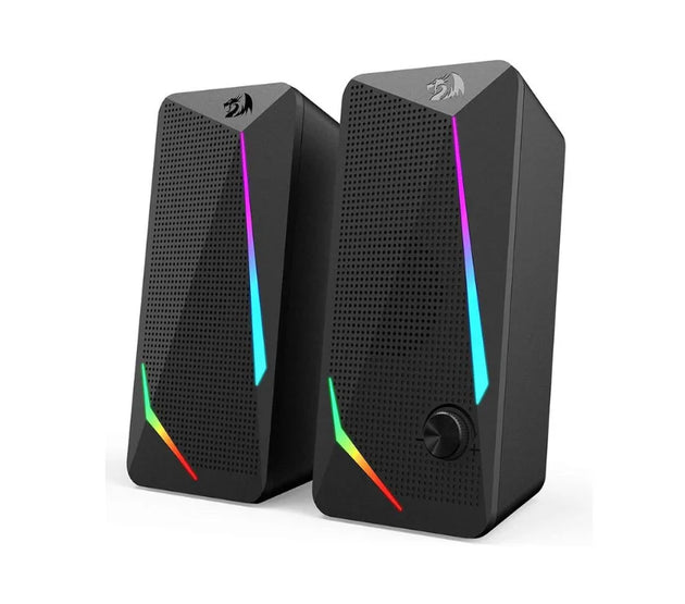 Redragon GS510 Waltz RGB Desktop Speakers, 2.0 Channel PC Computer Stereo Speaker with 4 Colorful LED Backlight Modes, Enhanced