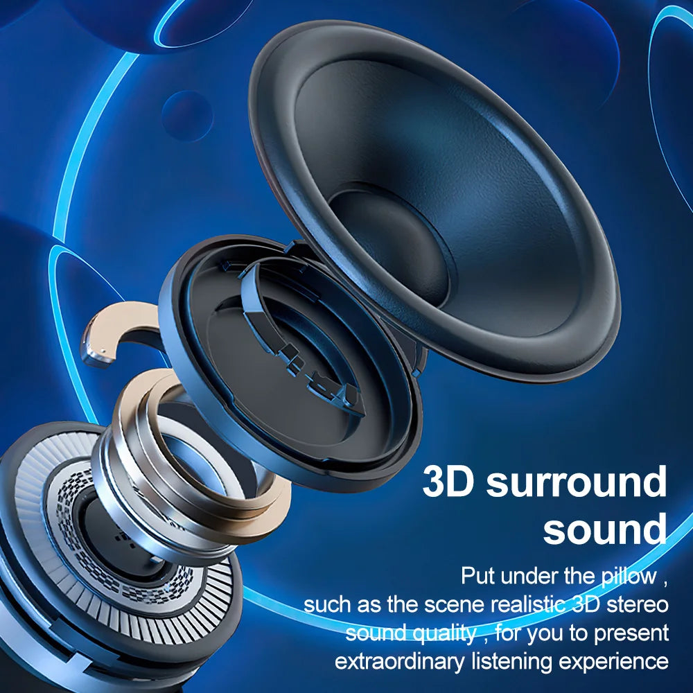 Pocket Bluetooth Speaker Under Pillow Bone Conduction Sound Box Rechargeable Wireless Stereo Soundbar White Noise Improve Sleep