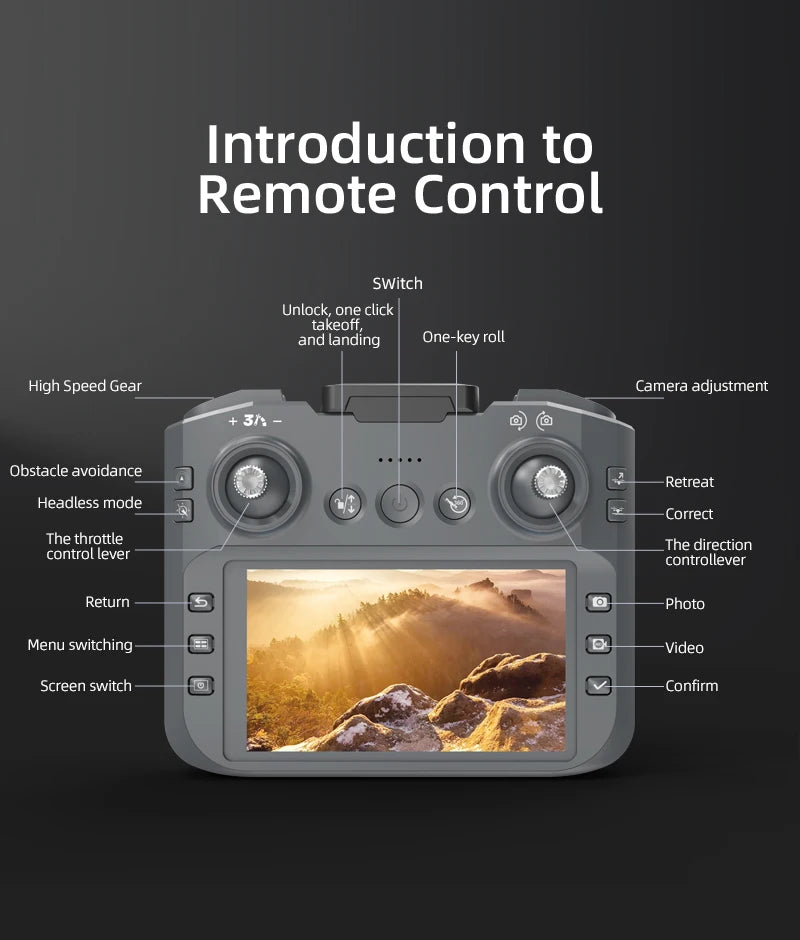 8K Drone with 4K FPV Camera Obstacle Avoidance RC Quadcopter Professional Aerial Photography Drone Remote Control Aircraft Toys