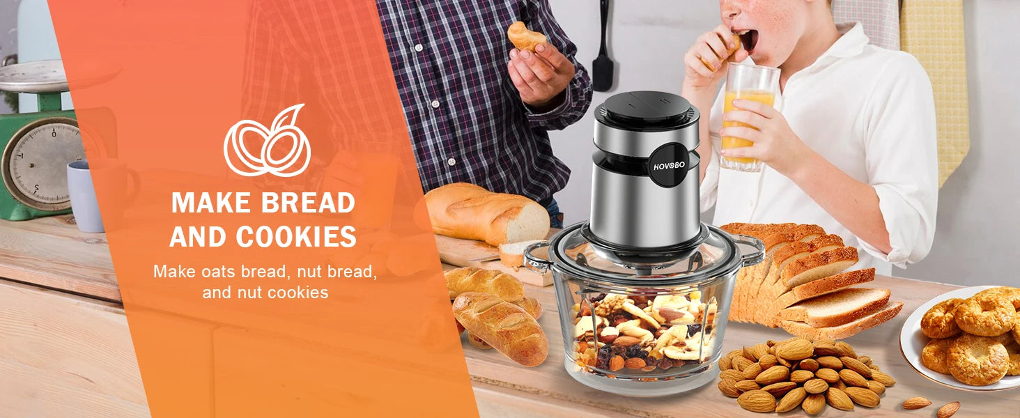 2 Speeds  500W Electric Food Processor 2L Meat Grinder Mincer kitchen Blender Food Processor Slicer Vegetable Food Chopper Meat